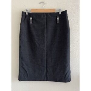 Vintage POW Pencil Skirt Women's 10 Charcoal Gray Made In Canada Office Capsule